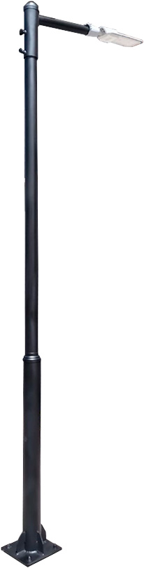 Poste ornamental, 
con brazo desmontable.